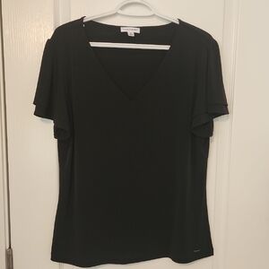 Calvin Klein Black Short Sleeve Blouse